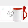 Keramiktasse mit Löffel 11oz, DURAGLAZE Miniaturansicht