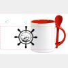 Keramiktasse mit Löffel 11oz, DURAGLAZE Miniaturansicht