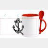Keramiktasse mit Löffel 11oz, DURAGLAZE Miniaturansicht