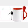 Keramiktasse mit Löffel 11oz, DURAGLAZE Miniaturansicht