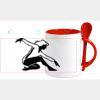 Keramiktasse mit Löffel 11oz, DURAGLAZE Miniaturansicht