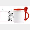 Keramiktasse mit Löffel 11oz, DURAGLAZE Miniaturansicht