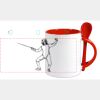 Keramiktasse mit Löffel 11oz, DURAGLAZE Miniaturansicht