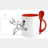 Keramiktasse mit Löffel 11oz, DURAGLAZE Miniaturansicht