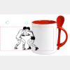 Keramiktasse mit Löffel 11oz, DURAGLAZE Miniaturansicht