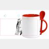 Keramiktasse mit Löffel 11oz, DURAGLAZE Miniaturansicht