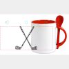 Keramiktasse mit Löffel 11oz, DURAGLAZE Miniaturansicht