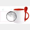 Keramiktasse mit Löffel 11oz, DURAGLAZE Miniaturansicht