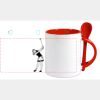 Keramiktasse mit Löffel 11oz, DURAGLAZE Miniaturansicht