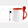 Keramiktasse mit Löffel 11oz, DURAGLAZE Miniaturansicht