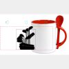 Keramiktasse mit Löffel 11oz, DURAGLAZE Miniaturansicht
