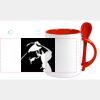 Keramiktasse mit Löffel 11oz, DURAGLAZE Miniaturansicht