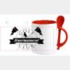 Keramiktasse mit Löffel 11oz, DURAGLAZE Miniaturansicht