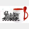 Keramiktasse mit Löffel 11oz, DURAGLAZE Miniaturansicht