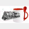 Keramiktasse mit Löffel 11oz, DURAGLAZE Miniaturansicht