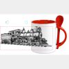 Keramiktasse mit Löffel 11oz, DURAGLAZE Miniaturansicht