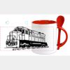 Keramiktasse mit Löffel 11oz, DURAGLAZE Miniaturansicht