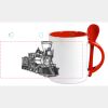 Keramiktasse mit Löffel 11oz, DURAGLAZE Miniaturansicht