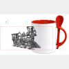 Keramiktasse mit Löffel 11oz, DURAGLAZE Miniaturansicht