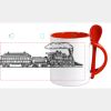 Keramiktasse mit Löffel 11oz, DURAGLAZE Miniaturansicht