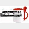 Keramiktasse mit Löffel 11oz, DURAGLAZE Miniaturansicht