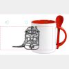 Keramiktasse mit Löffel 11oz, DURAGLAZE Miniaturansicht