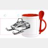 Keramiktasse mit Löffel 11oz, DURAGLAZE Miniaturansicht