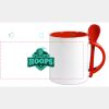 Keramiktasse mit Löffel 11oz, DURAGLAZE Miniaturansicht