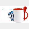 Keramiktasse mit Löffel 11oz, DURAGLAZE Miniaturansicht
