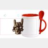 Keramiktasse mit Löffel 11oz, DURAGLAZE Miniaturansicht