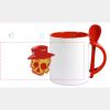 Keramiktasse mit Löffel 11oz, DURAGLAZE Miniaturansicht