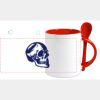 Keramiktasse mit Löffel 11oz, DURAGLAZE Miniaturansicht