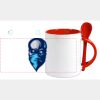 Keramiktasse mit Löffel 11oz, DURAGLAZE Miniaturansicht