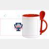 Keramiktasse mit Löffel 11oz, DURAGLAZE Miniaturansicht