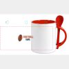 Keramiktasse mit Löffel 11oz, DURAGLAZE Miniaturansicht