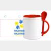 Keramiktasse mit Löffel 11oz, DURAGLAZE Miniaturansicht