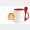Keramiktasse mit Löffel 11oz, DURAGLAZE Miniaturansicht