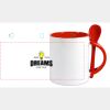 Keramiktasse mit Löffel 11oz, DURAGLAZE Miniaturansicht
