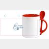 Keramiktasse mit Löffel 11oz, DURAGLAZE Miniaturansicht