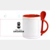 Keramiktasse mit Löffel 11oz, DURAGLAZE Miniaturansicht