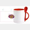 Keramiktasse mit Löffel 11oz, DURAGLAZE Miniaturansicht