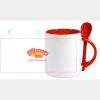 Keramiktasse mit Löffel 11oz, DURAGLAZE Miniaturansicht
