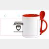Keramiktasse mit Löffel 11oz, DURAGLAZE Miniaturansicht