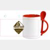 Keramiktasse mit Löffel 11oz, DURAGLAZE Miniaturansicht
