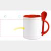 Keramiktasse mit Löffel 11oz, DURAGLAZE Miniaturansicht