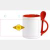 Keramiktasse mit Löffel 11oz, DURAGLAZE Miniaturansicht