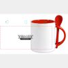 Keramiktasse mit Löffel 11oz, DURAGLAZE Miniaturansicht