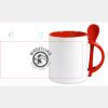 Keramiktasse mit Löffel 11oz, DURAGLAZE Miniaturansicht