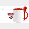 Keramiktasse mit Löffel 11oz, DURAGLAZE Miniaturansicht