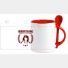 Keramiktasse mit Löffel 11oz, DURAGLAZE Miniaturansicht